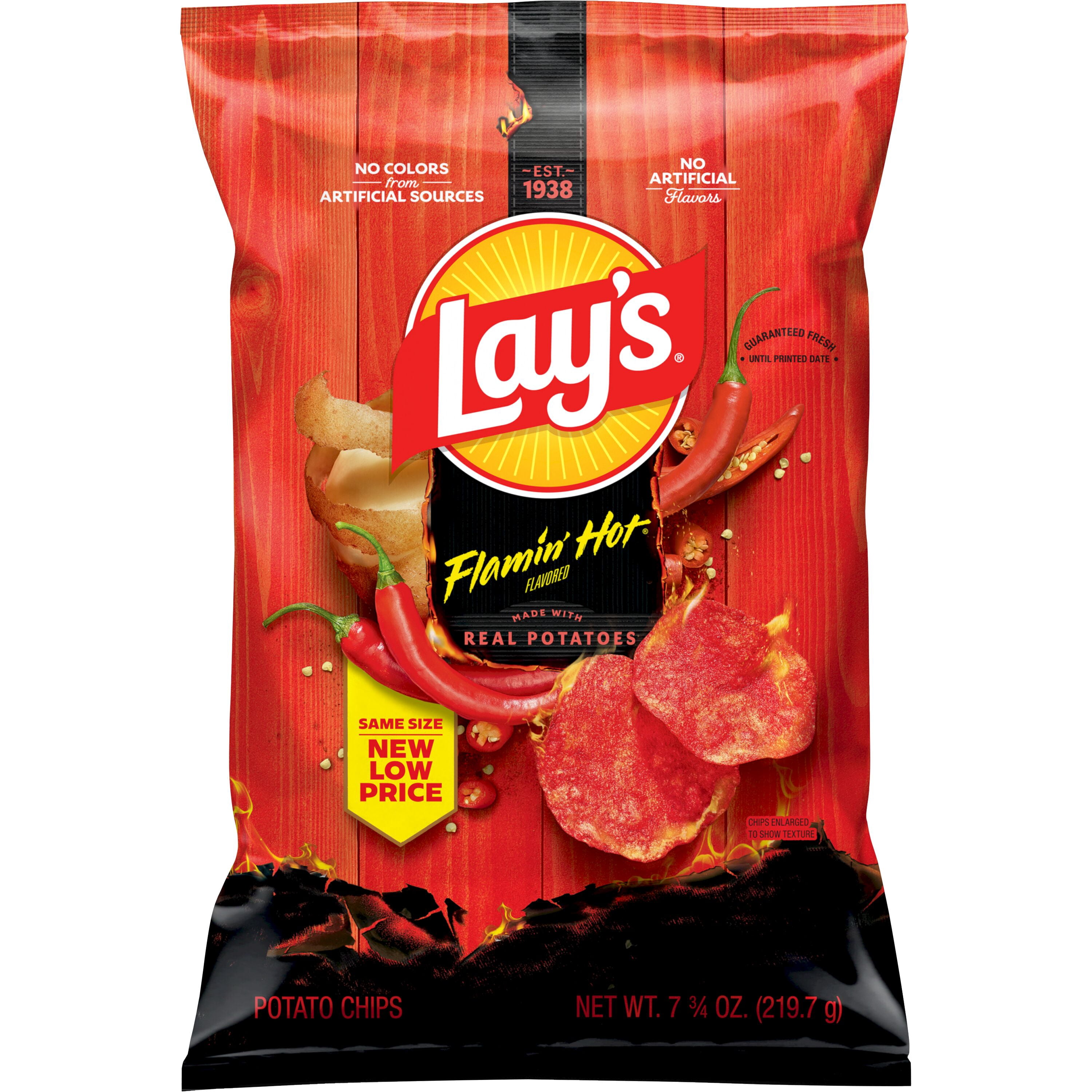 Popchips Crazy Hot Popped Potato Chips, 0.7 oz - Case of 24