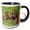Black/White, variant on 3drose, Olympic Marmots, Youngsters Playing, 11oz Mug