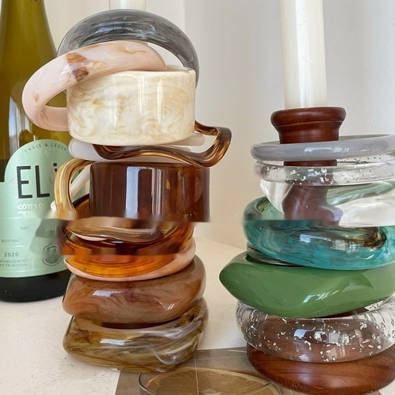 Irregular Wide-brimmed Acrylic Acetate Bracelet