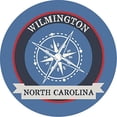 thumbnail image 2 of R and R Imports Wilmington North Carolina Beach Ocean Nautical Trendy Souvenir 4 Inch Round Decal Sticker, 2 of 3