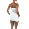 thumbnail image 2 of Lamuusaa Women Tops Skirt Suit, Sleeveless Off Shoulder Crop Vest Tops + Wrapped Short Skirt Outfit, 2 of 5