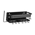 thumbnail image 4 of Luzkey Griddle Rack BBQ Grill Storage Organizer Tool Holder Easy Install Wall Mount Side Shelf Seasoning Storage Rack for Restaurant, 4 of 8