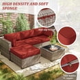 thumbnail image 2 of Pakunoda 9Pcs Outdoor Cushion Covers for Patio Furniture, Washable Reusable Outdoor Slipcovers for Cushions Replacement Cover with Zipper for Sofa Couch, Cover Only, Terra Red, 2 of 7