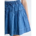 thumbnail image 4 of Free Assembly Women's Tiered Denim Mini Skirt, Sizes XS-XXL, 4 of 5