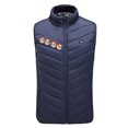thumbnail image 5 of Lovskoo Women's and Men's Heated Jacket Vest Sleeveless Christmas Plus Size Heated Coat with 9 Heating Zones Winter Heating Coat Quilted Jacket Blue, 5 of 7