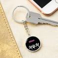 thumbnail image 3 of Khao Cat Mom Keychain Stainless Steel or 18k Gold Circle Pendant, 3 of 7