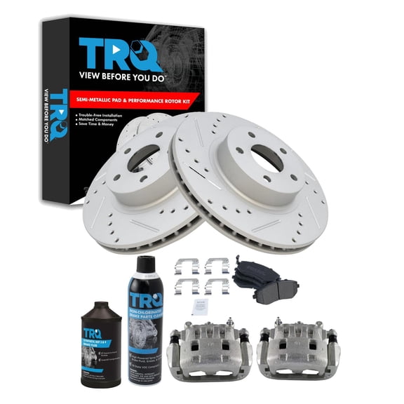 TRQ Performance Front Brake Pad & Rotor Kit BKA45823 Fits Select 2005-2006 Saab 9-2X , 2003-2008 Subaru Impreza , 2002-2005 Subaru Legacy