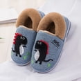 thumbnail image 3 of Zapatos de interior JAMW Pantuflas de dinosaurio para niños Invierno de felpa, 3 of 5