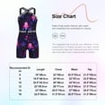 thumbnail image 5 of vastwit Kids Girls One Piece Athletic Swimsuit Criss Cross Bathing Suit Summer Beach Sports Swimwear Navy Blue Plants 8, 5 of 5