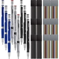 thumbnail image 1 of JOVITEC 21 Pieces 2.0 mm Mechanical Pencil Set, 9 Pieces Automatic Pencils 12 2 mm Mechanical Pencil Colored Refills (Color and Black) for School Students Writing Draft Drawing, Painter Art Sketching, 1 of 4