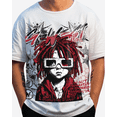 thumbnail image 3 of G West Urban Genesis Men's Oversized T-Shirt White-Red-Black Size- 2XL, 3 of 4