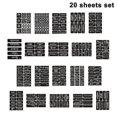 thumbnail image 1 of 20 Sheets Henna Tattoo Stencils Temporary Tattoo Reusable Stickers, 1 of 5