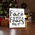 thumbnail image 4 of Inspirational Wall Art Face Your Fears Cursive Wall Art Motivation Wall Decor for Home Office Gym Inspiring Success Quote Print Ready to Hang Unframed, 4 of 16