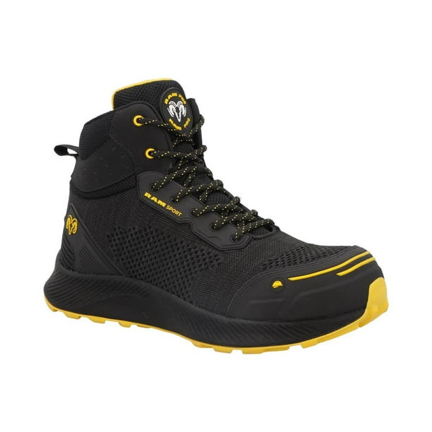 Botas Hombre Ram Textil Ligero Comodo Resistente Durable Ajustable Cordones Caminar Suela Anti Derra negro 26 RAM 9544