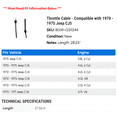 thumbnail image 2 of Throttle Cable - Compatible with 1970 - 1975 Jeep CJ5 1971 1972 1973 1974, 2 of 2
