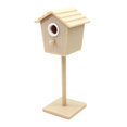 thumbnail image 3 of Casa de muñecas a escala 1:12, casita para pájaros, decoración para casa de muñecas, mini nido, escena hecha a mano. Color de la madera, 3 of 9