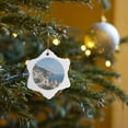 thumbnail image 7 of 3drose, Italy, Amalfi Coast, Landscape of Positano., 3 inch Snowflake Porcelain Ornament, 7 of 7