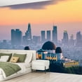 thumbnail image 2 of Peel and Stick Wallpaper Griffith 0bservatory Park Los Angeles skyline Dawn Modern Art Wall Mural Decor Self Adhesive and Removable 69in x 98in, 2 of 8