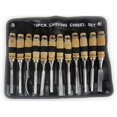 thumbnail image 1 of WOOD 12 Piece Chisel Set WOOD HAND TOOL KIT with a Storage Pouch, 1 of 4