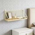 thumbnail image 4 of PLPPYFS Non Perforated Wall Shelves For Storage Hanging Baskets Bedroom Wall Partitions Wall Mounted Shelves, Wall Hanging Baskets, for Kitchen Coffee Bar Office Room Garage Storage Organization, 4 of 6
