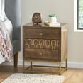 thumbnail image 2 of GDF Studio Annagrace Contemporary Wooden Night Stand, Walnut, 2 of 8