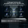 thumbnail image 2 of Switch MokerLink de 28 puertos gestionado por Gigabit de 24 puertos GE 4 x 10G, 2 of 8
