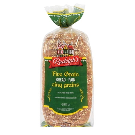 Rudolph's Bakeries Five Grain Sourdough Bread - Old-World Brick Oven Baked Rye Sourdough with Whole Wheat, Sesame, Flax & Oats - Imported from Canada