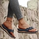 thumbnail image 4 of Zapatos de mujer Tacón inclinado Sandalias de tacón bajo Zapatillas casuales de talla grande Chanclas Wmkox8yii  hj789, 4 of 4