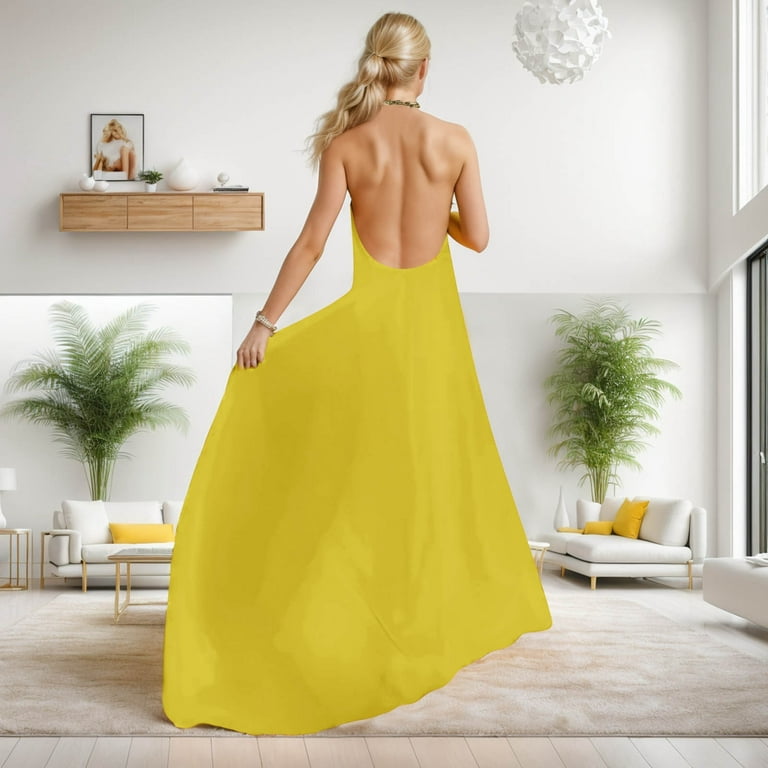 knee length dresses for ladies One Shoulder Tie Dye Pleated Maxi Dress Women Hollow Out Backless Slee