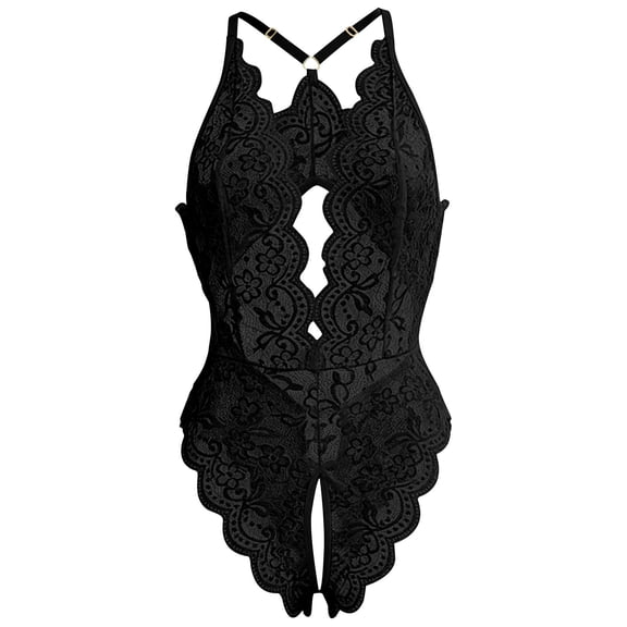 Womens Underwear Deep V Neck Fashion Lace Bodysuit Nightgowns for Women
