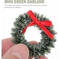 thumbnail image 2 of 20PCS Mini Christmas Wreath Artificial Christmas Napkin Rings Frost Sisal Christmas Tree Wreaths Xmas Tree Hanging Card Making, 2 of 4