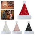 thumbnail image 4 of YUUZONE Christmas Santa Hat with White Brim for Christmas Festival Party New Year Headwear Santa Costume Accessory Gift, 4 of 21