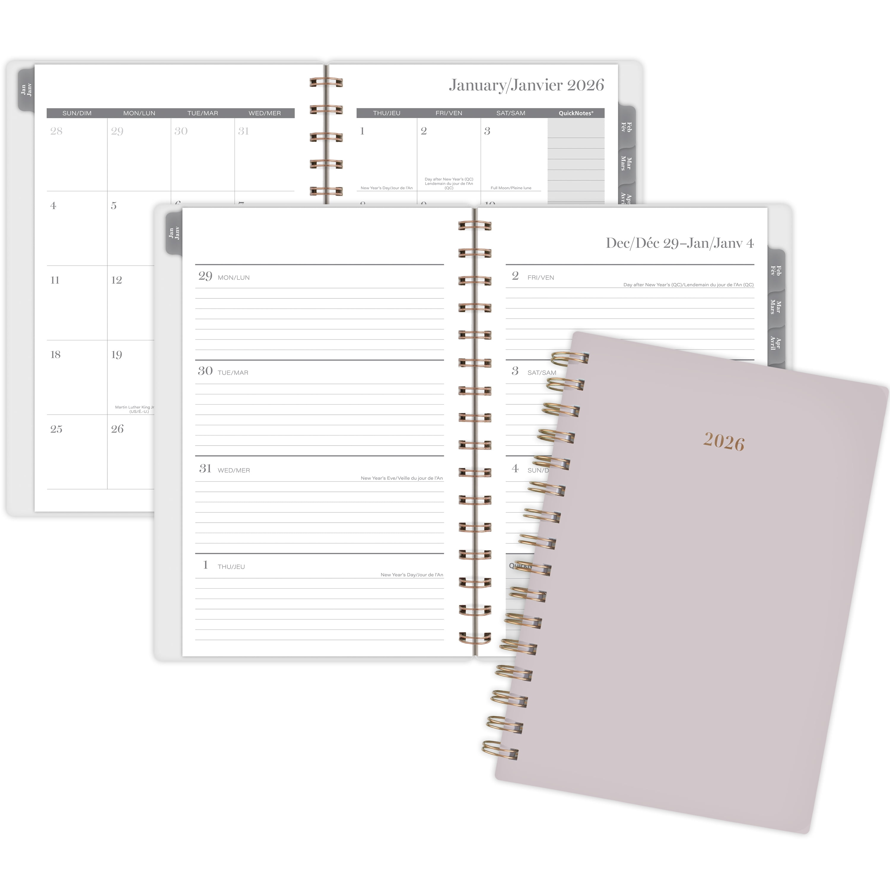 Agenda hebdomadaire Cambridge® Transcendent Pink 2026 Agenda