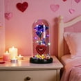 thumbnail image 5 of AuroraX Valentines Day Rose Gifts Purple Rose In Glass Dome with Led Lights & Butterfly Romantic Love Decorative Decorations for Women Valentine'S Day Gifts for Him Her Couples, 5 of 6