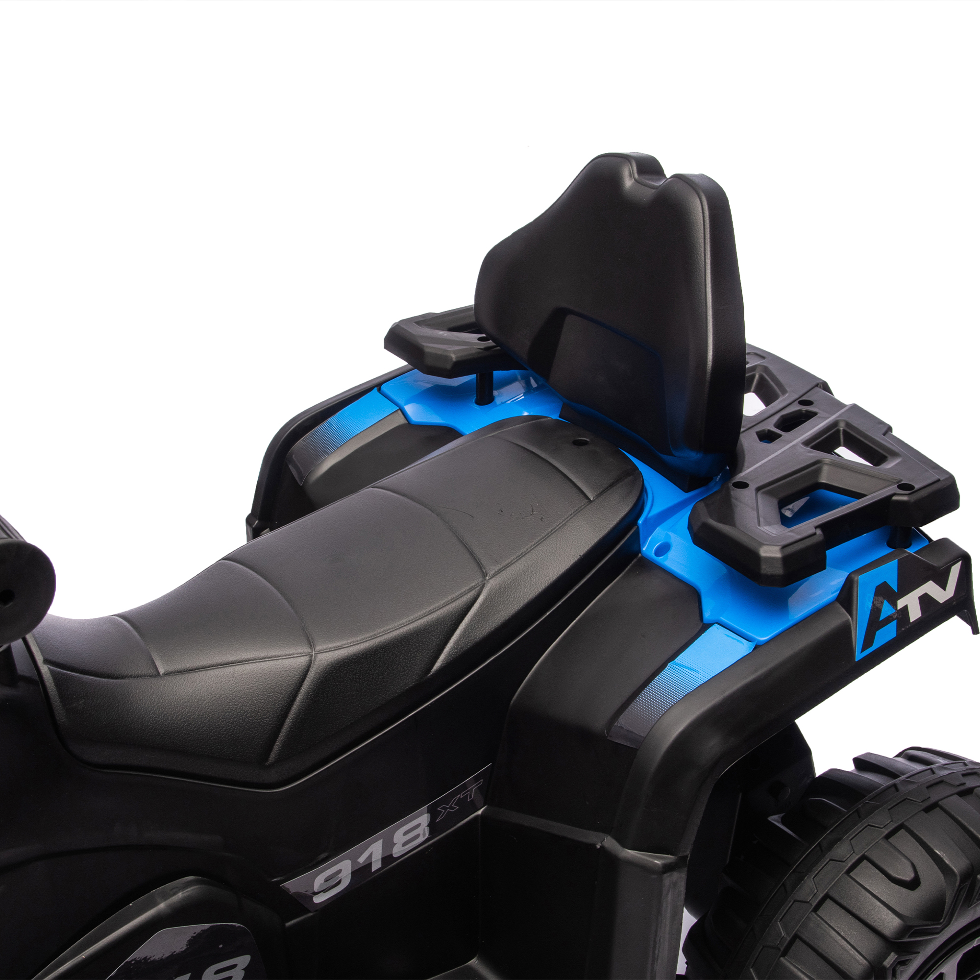 Okybaby 24V 160W Kids Ride on Electric ATV with Realistic Off-Road Design,2WD,Bright Flags, Electric Kids Toy Cars with Muti-color Light, Bluetooth,USB,Music for Kids Aged 3+,Blue