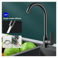 thumbnail image 2 of Kitchen Faucet Black Pull Out Sink Hot Cold Mixer Tap, 360° Rotation Brushed Nickle Stream Sprayer Head Chrome Water Tap Copper ,Easy to Install, 2 of 7
