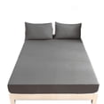 thumbnail image 5 of Funda de almohada para cama individual de color sólido, funda de edredón para cama individual o doble de 1,5/1,8 pulgadas de grosor y fibra ultrafina para el hogar, 5 of 5
