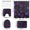 thumbnail image 3 of RMDQTR Shower Curtain and Rug Sets 4pcs Bathroom Sets Includes 12 Free Hooks 66" x 72" Amethyst Diamond Hearts, 3 of 8