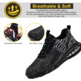 thumbnail image 2 of Durable Safety Shoes for Men Women Mens Breathable Safety Trainers with Air Cushion- Steel Toe Cap, Slip-Resistant, Comfortable Work Shoes for Industrial & Construction, 2 of 7