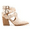 Nude, variant on YDN Women Pointy Toe Cutout Ankle Boots Zippers Mid Chunky Heel Strappy Buckles Sandals Casual Dress Work Shoes Size 7 Zebra