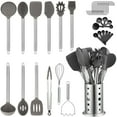 thumbnail image 1 of Juego de utensilios de cocina 38 piezas silicona antiadherente espátulas soporte resistente acero inoxidable apto para lavaplatos, 1 of 8