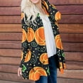 thumbnail image 5 of DDAPJ pyju Halloween Cardigans for Women,Women's 2023 Halloween Cat Pumpkin Theme Cardigan Long Sleeve Open Front Knit Sweater Outwear Coat, 5 of 7