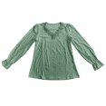 thumbnail image 2 of Women's Solid Color V Neck Casual Loose Fashion Long Sleeve T Shirt Swim Shorts Women Women Tees And Tops Women T Shirts Summer Long Sleeve Tee Fit Mom Casual Short Sleeve Tops Women Womens Long, 2 of 8