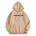 thumbnail image 4 of Cropped Hoodie Womens Sweatshirt Oversized Hoodie Lightweight Zip Up Casual Women Women's Letter Print Hoodies Long Sleeved Hoodie With Pockets, 4 of 9