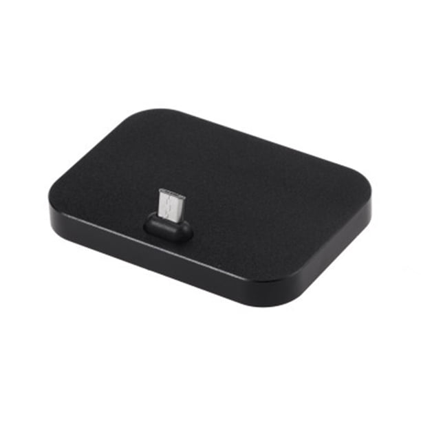 Cateissary Soporte de de escritorio para teléfono móvil Estación de acoplamiento de carga de teléfono móvil Soporte de enchufe micro USB Teléfono y Comunicación Negro