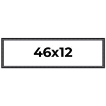 46x12 Frame Black Real Wood Picture Frame Width 1.25 inches | Interior Frame Depth 0.5 inches |