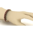 thumbnail image 4 of Oval 7x5 Red Garnet Women Tennis Bracelet in Silver Gold Handmade wife anniversary gift for man, 4 of 5