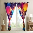 thumbnail image 3 of Cartoon Dragon Curtains Bedroom Decor Magic Wildlife Curtains & Drapes, Rainbow Floral 30%-50% Blackout Curtains Hippie Neon Mushroom Bedroom Curtains Jungle Animal Window Treatments, 3 of 6