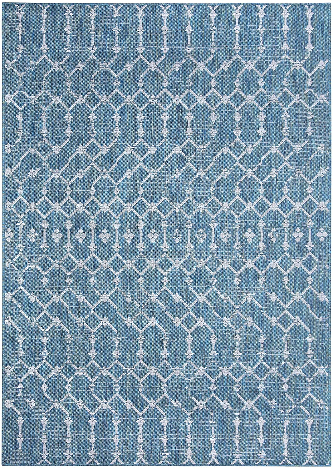 modern indoor outdoor living spaces on Geometric Rug 7 Ft 10 In X 10 Ft Ocean Indoor Outdoor Flat Woven Area Rug With Diamond Pattern Stain Resistant Waterproof Rug Stylish Area Rugs Walmart Com Walmart Com