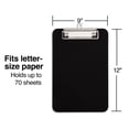 thumbnail image 3 of Staples Plastic Clipboards Black 6/Pack (23143) 951060, 3 of 6